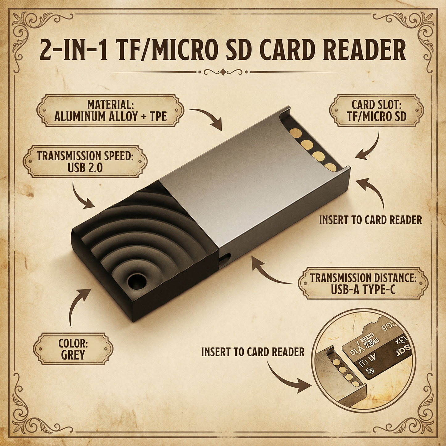 Retrospec™ Smart Phone Type-C Adapter